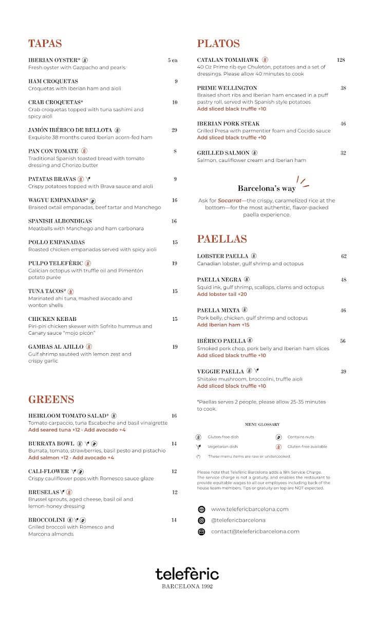 Telefèric Barcelona Palo Alto Menu - Image 3