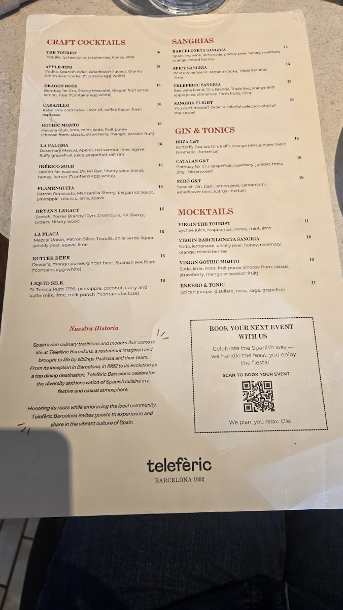 Telefèric Barcelona Palo Alto Menu - Image 5
