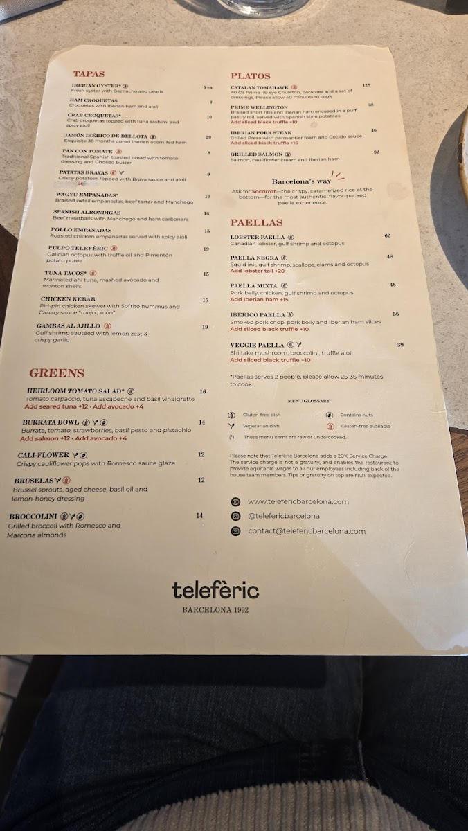 Telefèric Barcelona Palo Alto Menu - Image 6